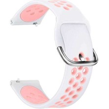 Apsuwa  Apsuwa Spovan S2 Uyumlu Kordon Ring Sport Saat Kordonu 22/K10--BEYAZ-PEMBE
