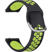  Apsuwa Spovan Gtx Uyumlu Kordon Ring Sport Saat Kordonu 22/K10--SIYAH-YEŞIL