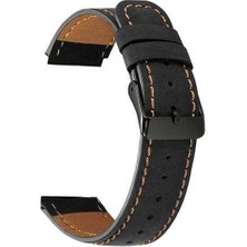 Apsuwa  Apsuwa Spovan S2 Uyumlu Kordon Faux Deri Silikon Saat Kordonu 22/K29--SIYAH