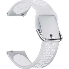  Apsuwa Xiaomi Mi Watch Uyumlu Kordon Ring Sport Saat Kordonu 22/K10--GRI-BEYAZ