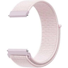  Apsuwa Xiaomi Mi Watch Uyumlu Kordon Velcro Kumaş Saat Kordonu 22/LM10--PEMBE