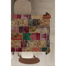 RugViva Yıkanır Leke Tutmayan Leke Tutmayan Dokuma Elit Kumaş Patchwork Kırk Yama Masa Örtüsü MSO293