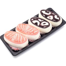 Too'b Sushi Nigiri Somon, Ahtapot Desenli  Unisex Renkli Çorap 2 Çift