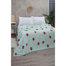 Mulberry Çilek Desenli Tek Kişilik Pike Yatak Örtüsü 170 x 230