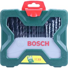 Bosch Gsb 180-Lİ 18V 2AH Darbeli Çift Akülü Vidalama Şarjlı Matkap +Bosch 33 Parça Matkap Ucu Vidalama Ucu Seti