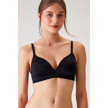 Pierre Cardin 6110 Siyah Micro Sütyen Balensiz Desteksiz Dikişsiz Rahatlık ve Konfor Sunar