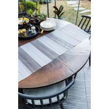 Arma House Kırık Beyaz Pileli Modern Lazer Kesim Runner