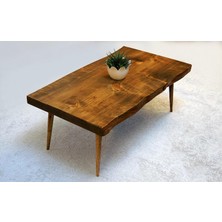 Entema Doğal Ağaç Masif Kütük Orta Sehpa (60CM x 130CM) Ağaç Ayak