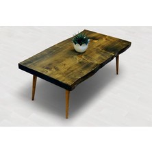 Entema Doğal Ağaç Masif Kütük Orta Sehpa (75CM x 115CM) Ağaç Ayak