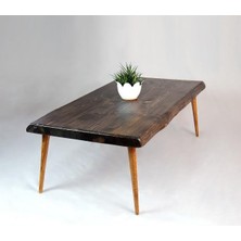 Entema Doğal Ağaç Masif Kütük Orta Sehpa (60CM x 90CM) Ağaç Ayak