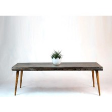 Entema Doğal Ağaç Masif Kütük Orta Sehpa (60CM x 110CM) Ağaç Ayak