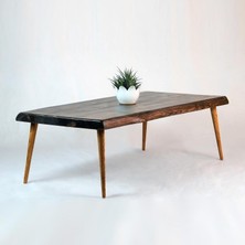 Entema Doğal Ağaç Masif Kütük Orta Sehpa (60CM x 110CM) Ağaç Ayak