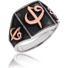 Gumush Gümüş Elif Vav Erkek Yüzük