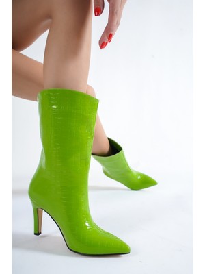 Moda Değirmeni Kadın Kroko Kısa Çizme MD1139-117-0001