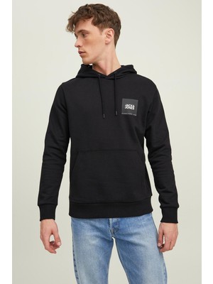 Jack & Jones Jjlock Sweat Hood Siyah Erkek Sweatshirt