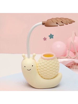 Hediyesahibi Masa Üstü Salyangoz Tasarımlı Kalemlik LED Lamba