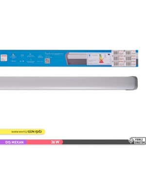 Ack 36W LED Bant Etanj Armatür 3000K Gün Işığı 120CM