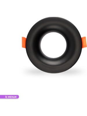 Ack Terra Alüminyum Modüler Spot Armatür Kasası Yuvarlak Siyah 86MM
