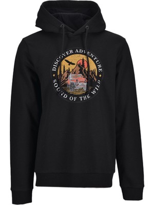 Lumberjack Kapüşon Yaka Siyah Erkek Sweatshirt W M-CG575 Wild Hoodie