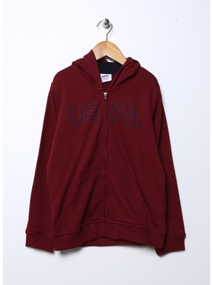 U.S. Polo Assn.  Düz Erkek Çocuk Kırmızı Sweatshirt JAXSK022