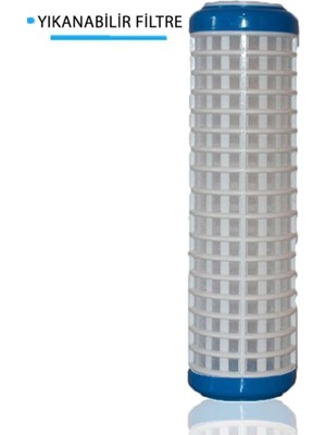 Watermelon Daire Bina Sayaç Girişi Su Arıtma ve Yumuşatma 1 Aşama Yedek Filtre Seti (Yıkanabilir Filtre)