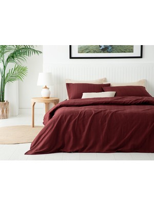 English Home Aurora Silky Touch Tek Kişilik Nevresim Takımı 160 x 220 cm Bordo