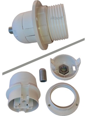 İlksoft E27 Yarım Dişli Rondelalı Italyan Avize Duy