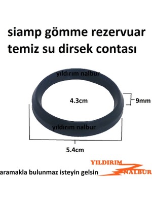 Siamp Gömme Rezervuar Temiz Su Dirsek Contası 5.4 Siyah