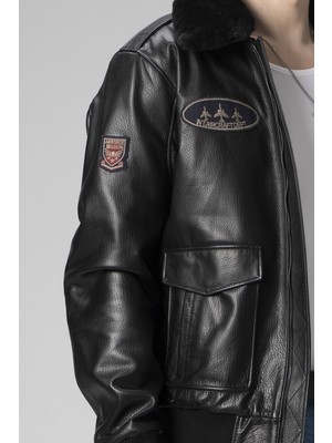 Dericlub Copilot Jumbo Gerçek Deri Erkek Mont