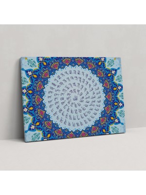 Haydi Dekor Osmanlı  Hat Süsleme Sanatı Esmaul Hüsna Kanvas Tablo