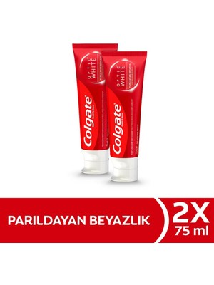 Colgate Optic White Parıldayan Beyazlık Beyazlatıcı Diş Macunu 75 ml x 2 Adet