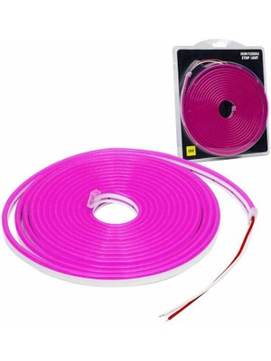 Powermaster 12VOLT 5metre 6X12MM Mor Neon LED Şerit