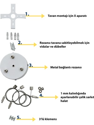 Pamir Galaksi O Beyaz Çember Tipi Sarkıt LED Armatür Ø1155mm, 79 W