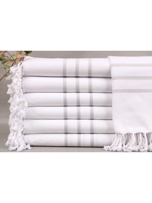 Kayra Export Açık Gri Toptan Havlu Organik Plaj Havlusu 100 x 180 cm Pamuk Havlu Düğün Hediyesi