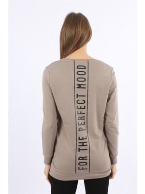 Banada Moda Uzun Kollu Bisiklet Yaka Perfect Mood Sweatshirt