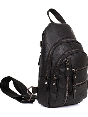 Newish Polo Body Bag Çapraz Vegan Deri Sırt Çantası En: 18 cm Boy: 28 cm Genişlik : 6 cm