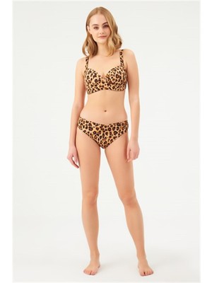 Eros Kaplı Göğüs Şekillendirici Bikini Takımı 1047ESBK Leopar