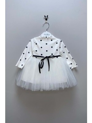 Mnk Baby Kız Puantiyeli Tütülü Günlük Elbise MNK0416