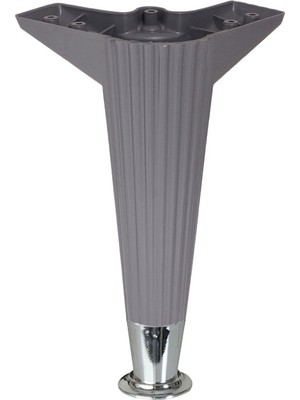 Badem10 Mobilya Kanepe Koltuk Sehpa Tv Ünitesi Konsol Ayağı 22 Cm Baza Ayakları Antrasit Krom