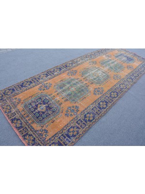 Kayra Export Türk Halısı, Eskitme Halı, Halı, 131X340 cm Turuncu Halı, Ofice Merdiven Halı, Anadolusı Mutfak Halı