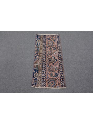 Kayra Export Türk Halısı, Eskitme Halı, Halı, 49X106 cm Turuncu Halı,  Hediyelik Halı, Yün Giriş Halı,  12710