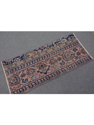 Kayra Export Türk Halısı, Eskitme Halı, Halı, 49X106 cm Turuncu Halı,  Hediyelik Halı, Yün Giriş Halı,  12710