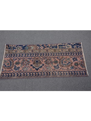 Kayra Export Türk Halısı, Eskitme Halı, Halı, 49X106 cm Turuncu Halı,  Hediyelik Halı, Yün Giriş Halı,  12710