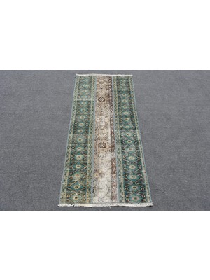 Kayra Export Eskitme Halı, Türk Halısı, Halı, 61X138 cm Yeşil Halı, Ofice Araba Paspası Halı,  11395