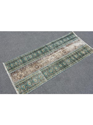 Kayra Export Eskitme Halı, Türk Halısı, Halı, 61X138 cm Yeşil Halı, Ofice Araba Paspası Halı,  11395