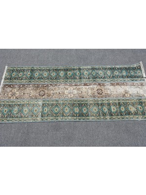 Kayra Export Eskitme Halı, Türk Halısı, Halı, 61X138 cm Yeşil Halı, Ofice Araba Paspası Halı,  11395