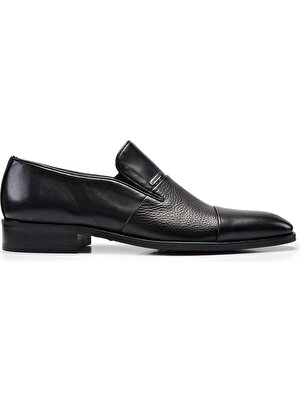 Nevzat Onay Siyah Klasik Loafer Kösele Erkek Ayakkabı -10359-