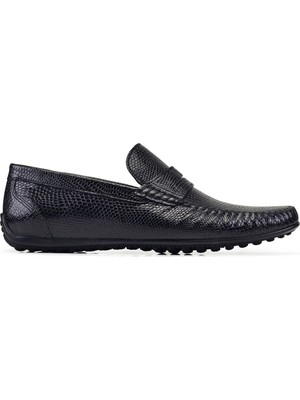 Nevzat Onay Siyah Yazlık Erkek Loafer Ayakkabı