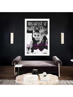 SML Tablo Audrey Hepburn Breakfast At Tıffanys Filmi Efsane Ikon Kadın Kanvas Tablo