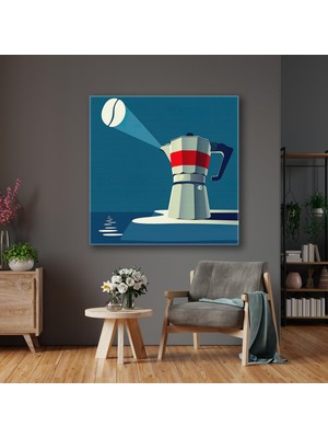 SML Tablo Coffeepot Kahve Çekirdeği Kanvas Tablo